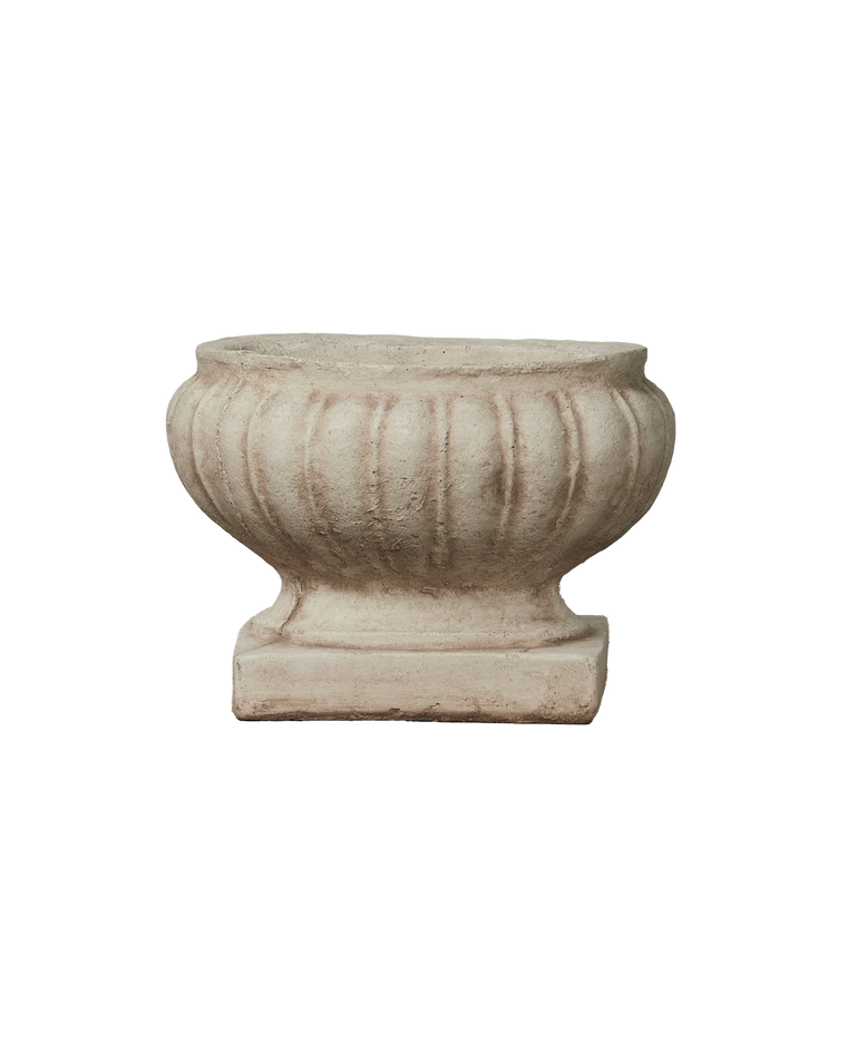 Ribbed Oval Urn