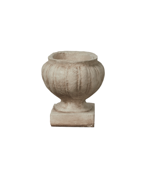 Ribbed Oval Urn