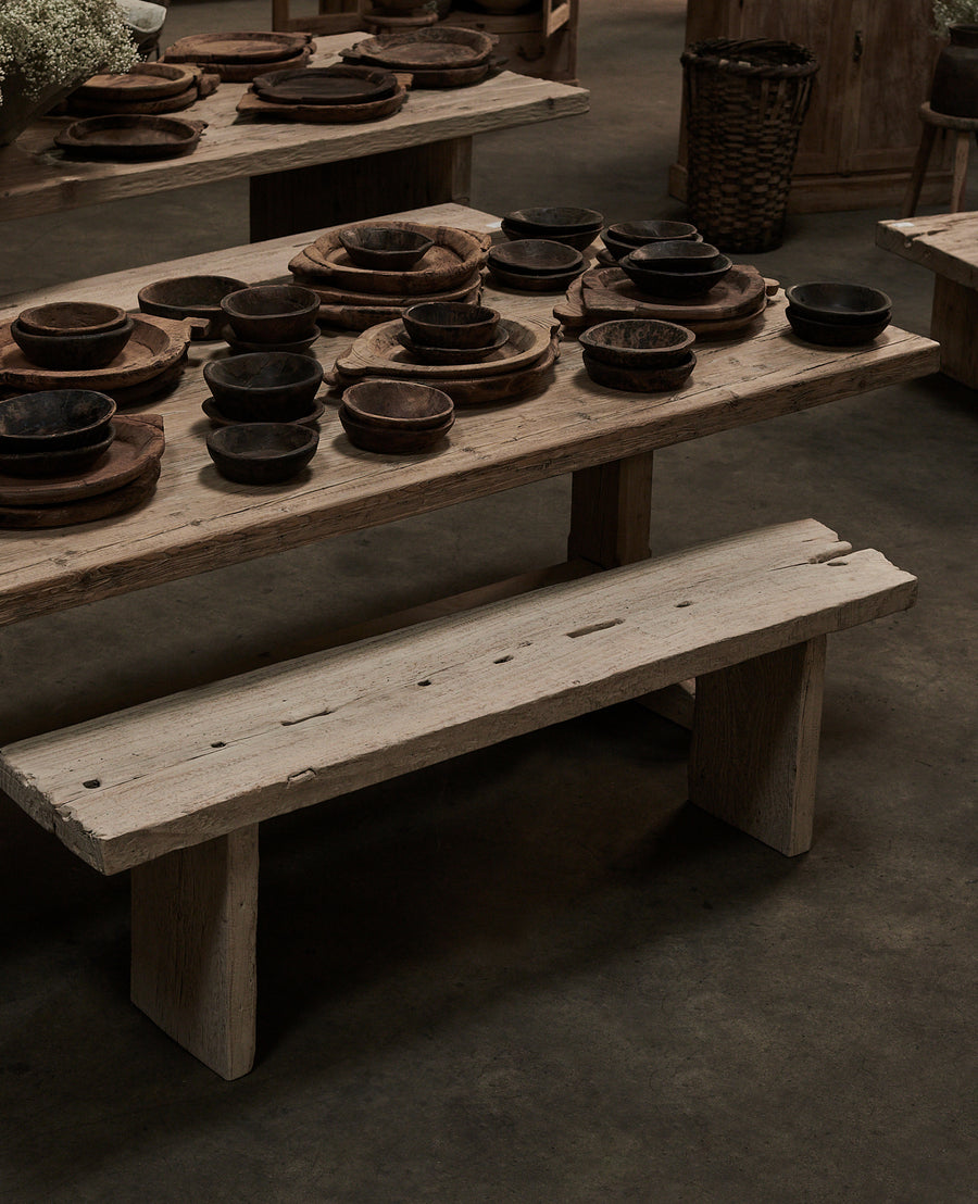 Reclaimed Chunky Elm Bench - Bleached from China made of Wood