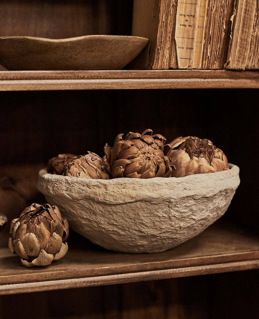 Reproduction Paper Mache Bowl - Simple from India made of Paper Mache