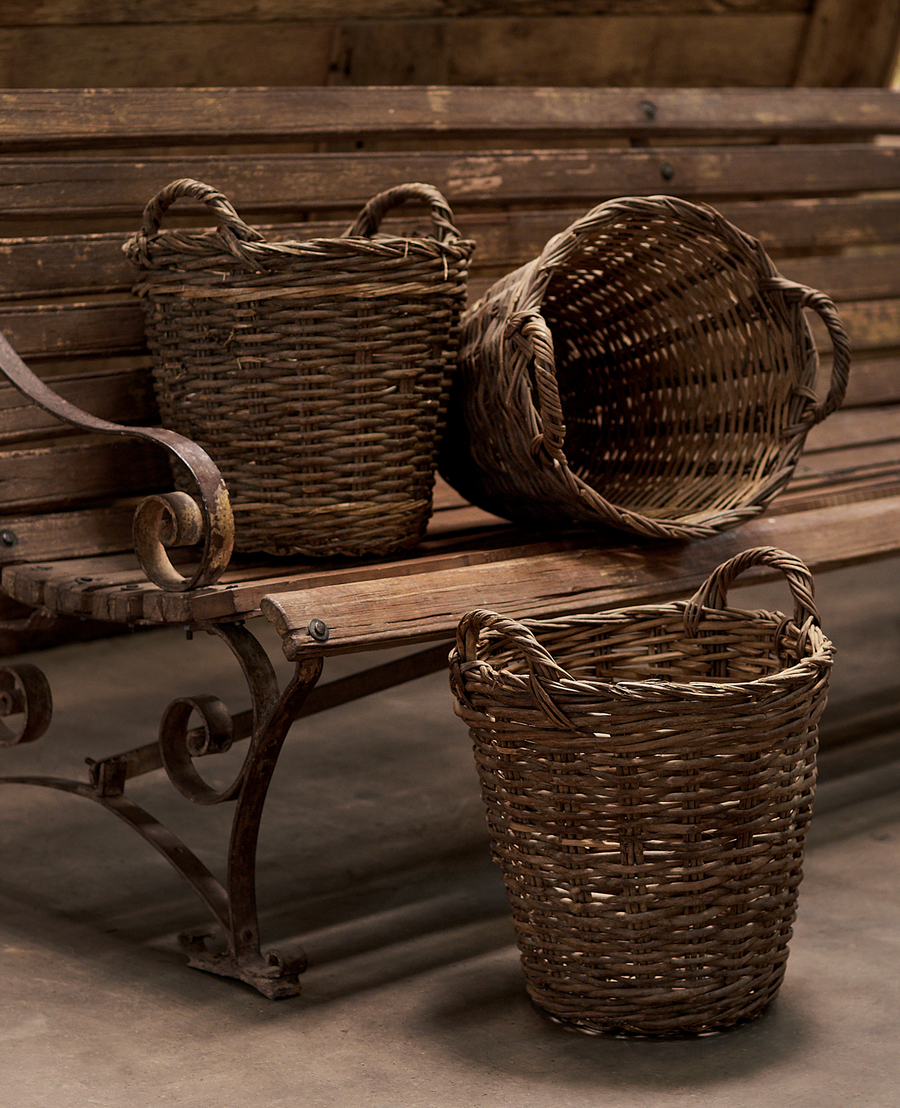 Vintage Wicker Basket from Turkey made of Wicker