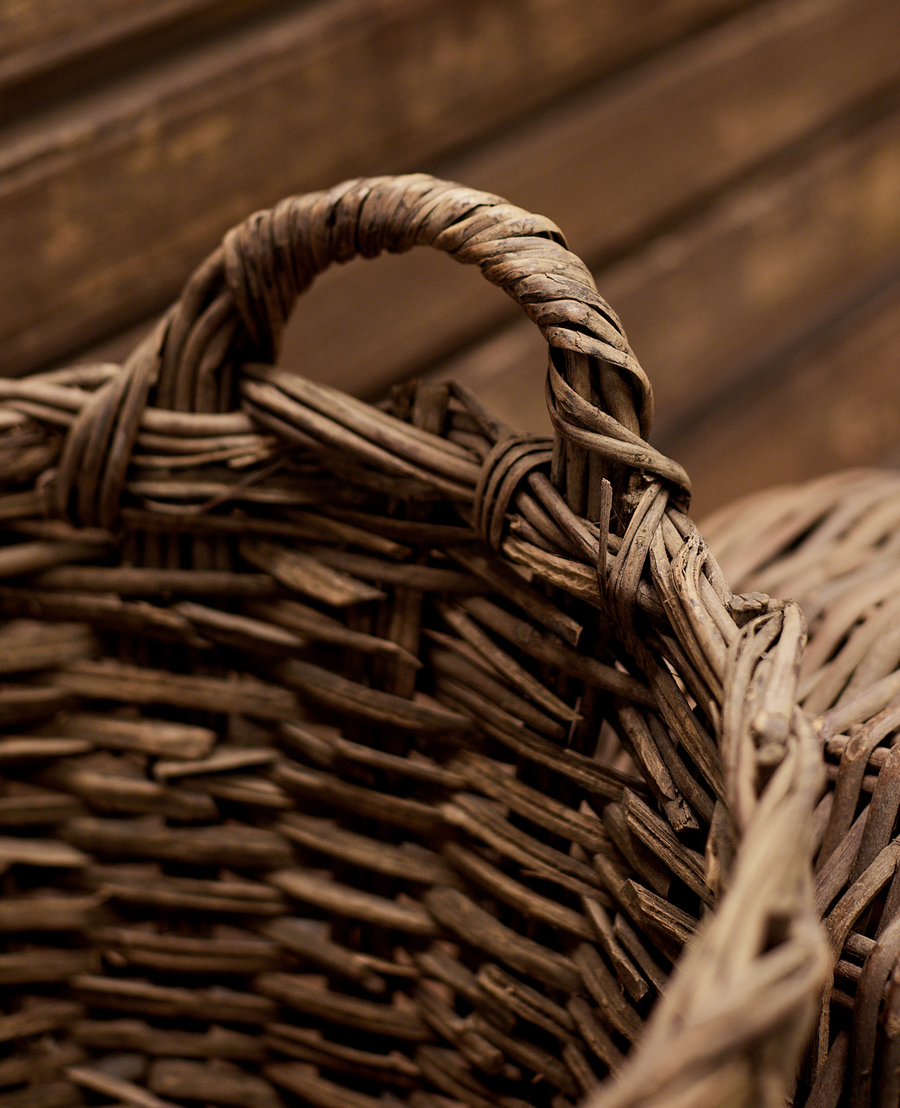 Vintage Wicker Basket from Turkey made of Wicker