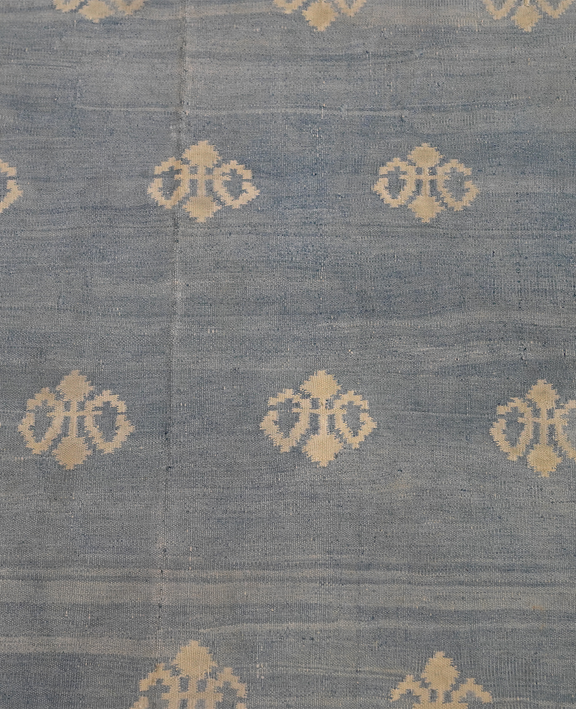 Dhurrie Rug - Blue Geometric