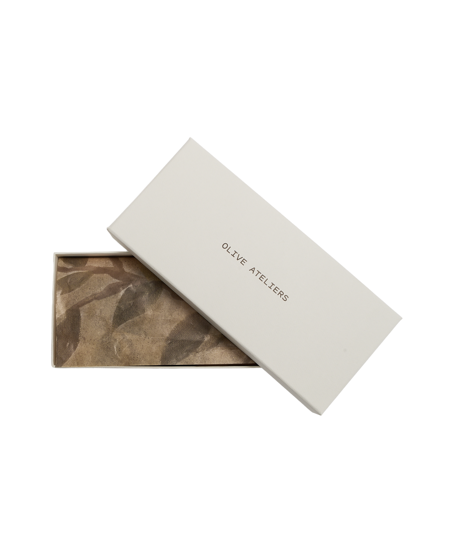 Keepsake gift box opened to Bosc Pear tissue