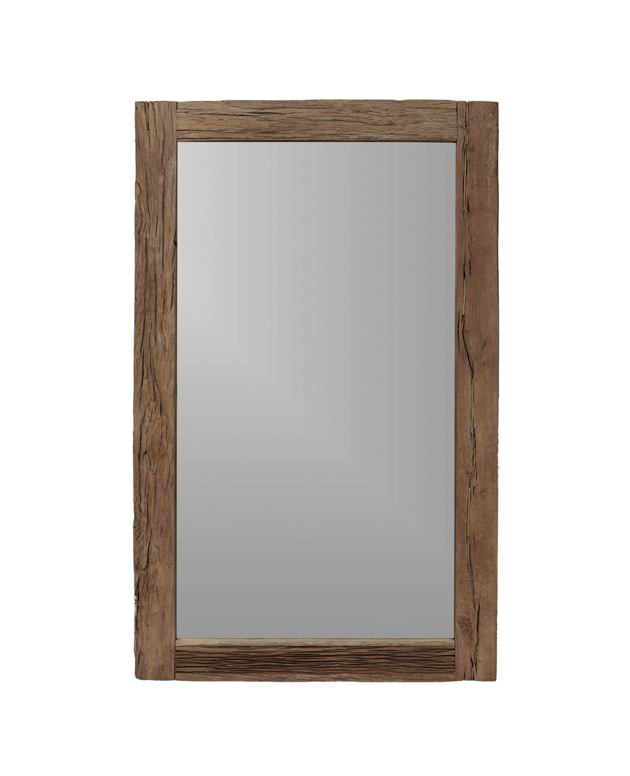 Reclaimed Acacia Mirror - Bleached from India made of Wood