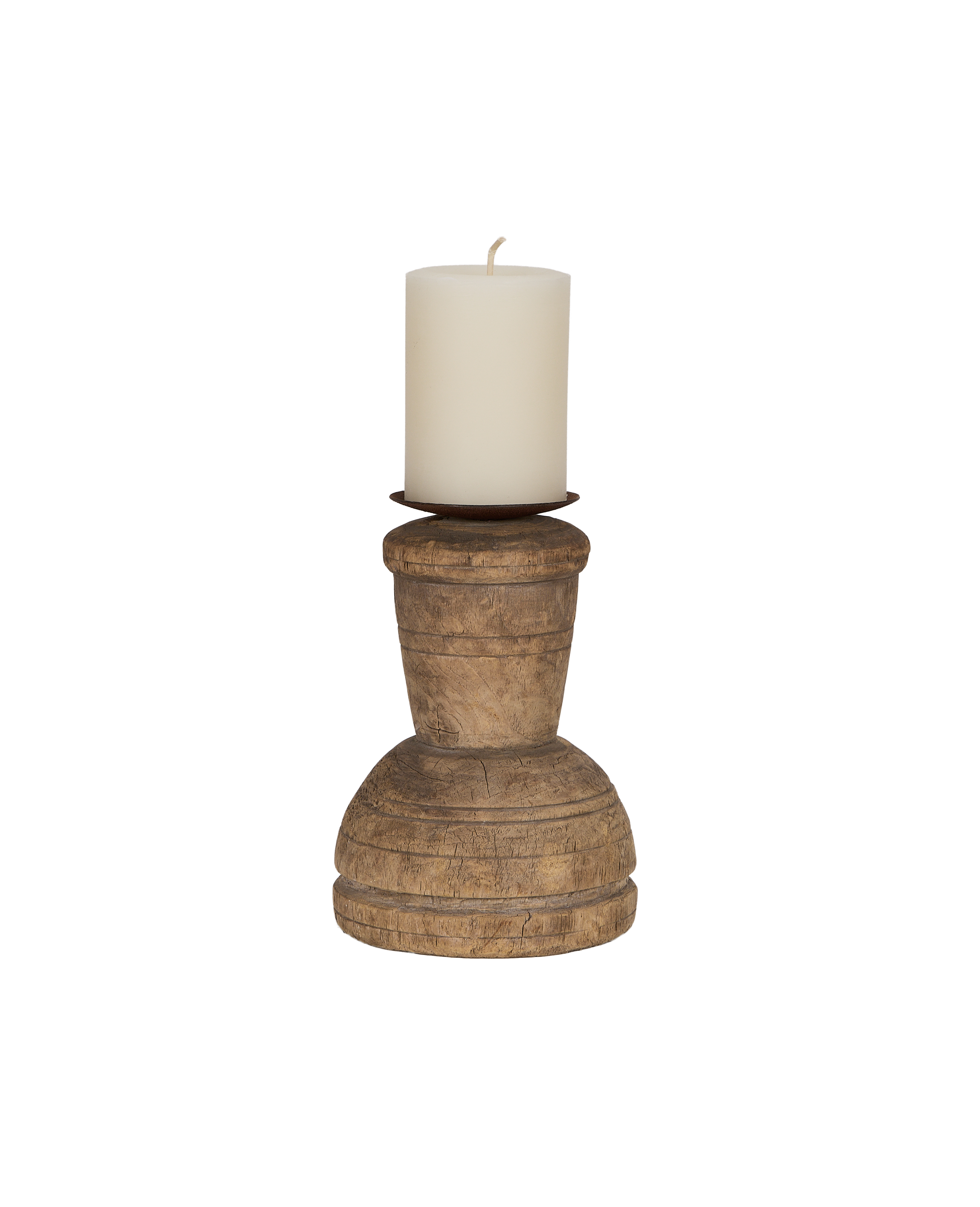 Cup Pillar Candle Stand - Bleached