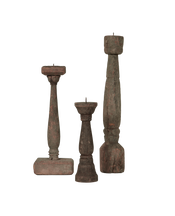 Salvaged Pillar Candle Stand - Natural