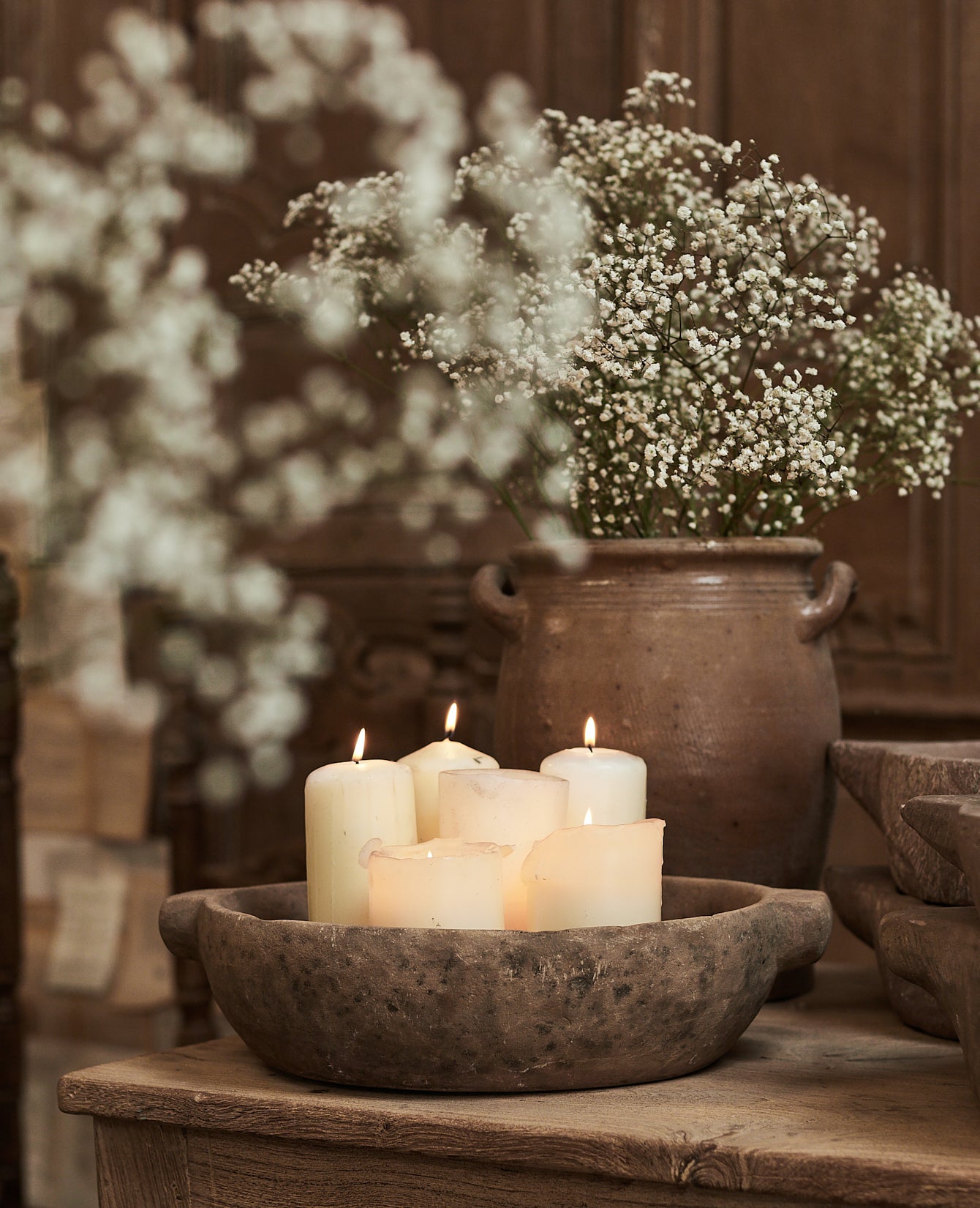 Vintage Stone Bowl from India made of Stone