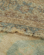 Country Rug - Green and Cream Floral Medallion