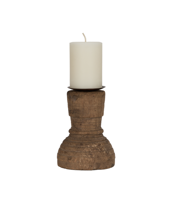 Cup Pillar Candle Stand - Natural
