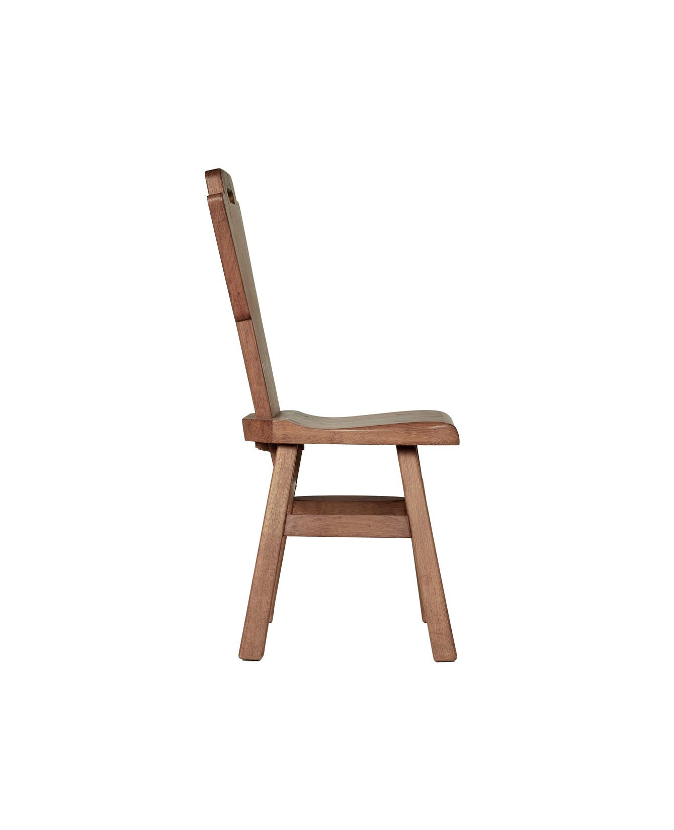 Vintage Brutalist Chair - Tall Back from France made of Wood
