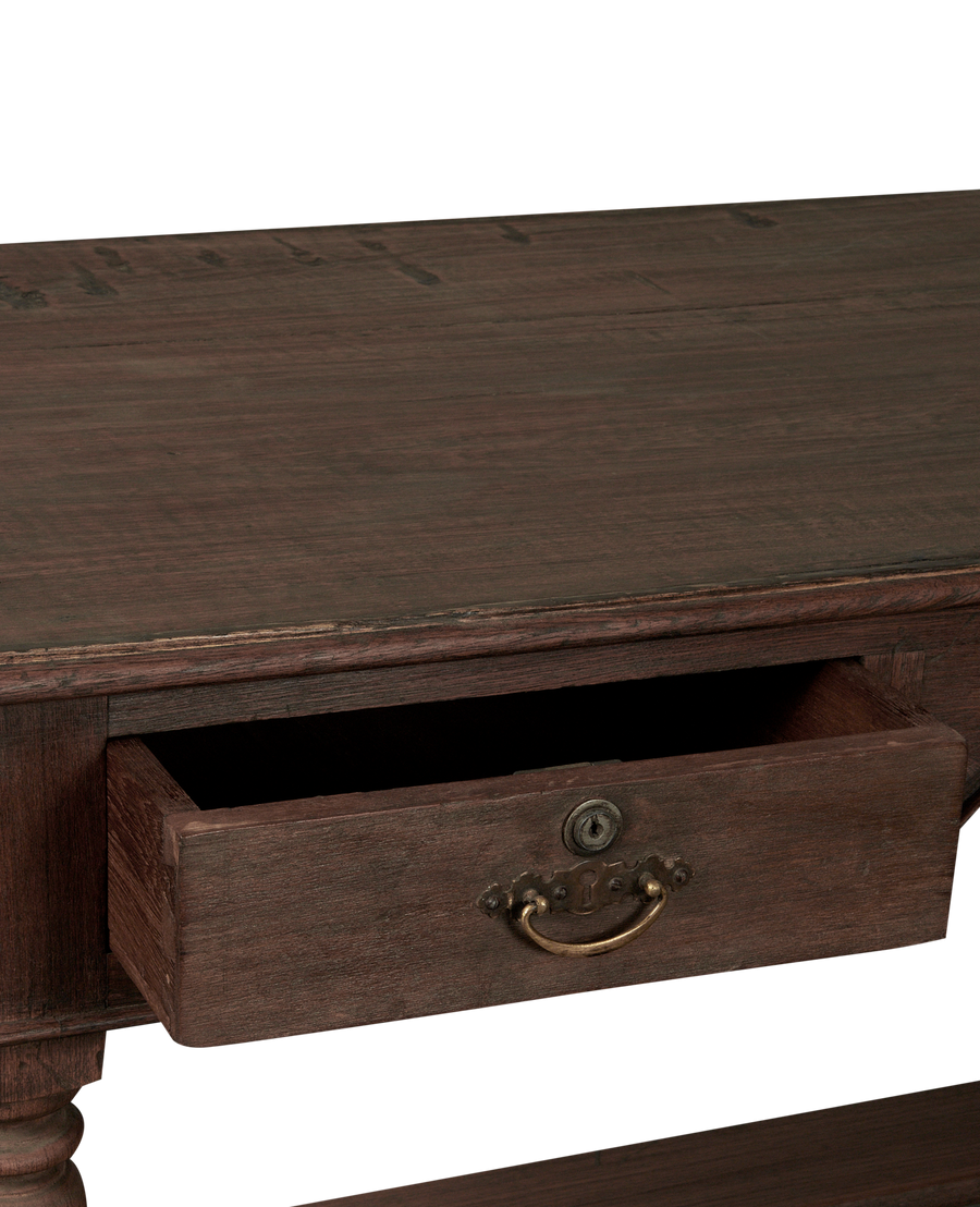 Vintage Wood Desk from India made of Wood