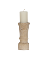 Statuary Pillar Candle Stand - Bleached