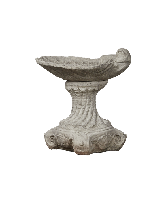 Cast Shell Bird Bath