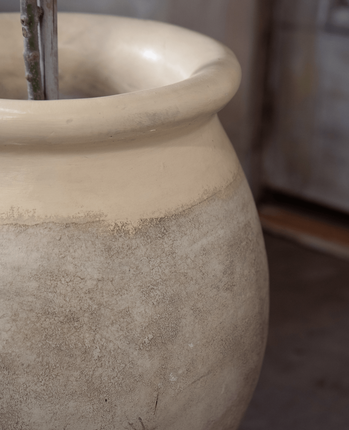Reproduction Cast Aubergine Jar from Domestic made of Cement