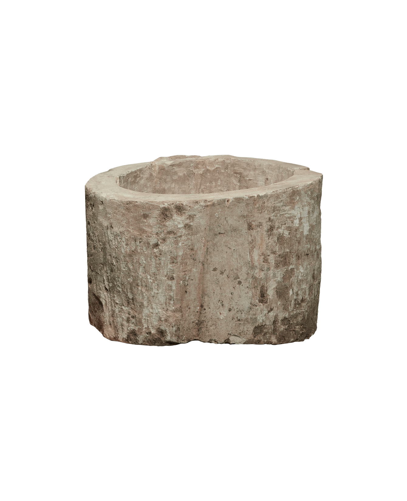 Vintage Limestone Trough - Round from Indonesia - Planters, Fountains, & Water Features