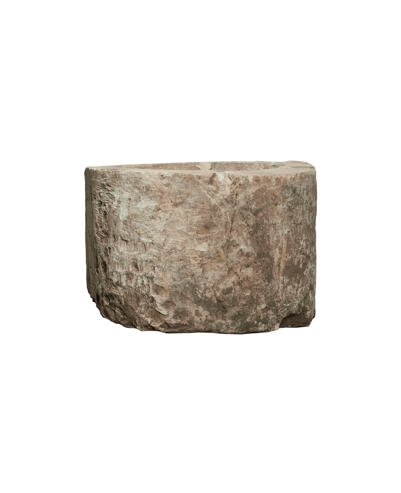 Vintage Limestone Trough - Round from Indonesia - Planters, Fountains, & Water Features