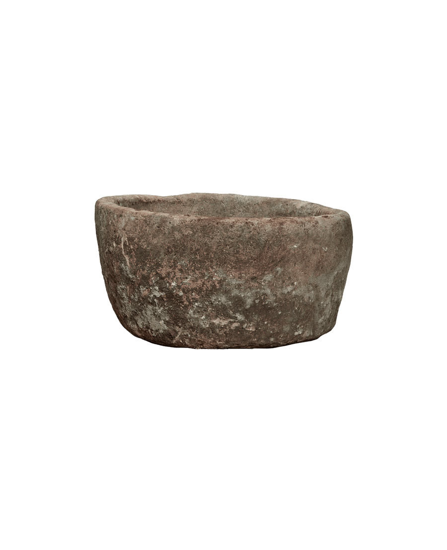 Vintage Limestone Trough - Round from Indonesia - Planters, Fountains, & Water Features