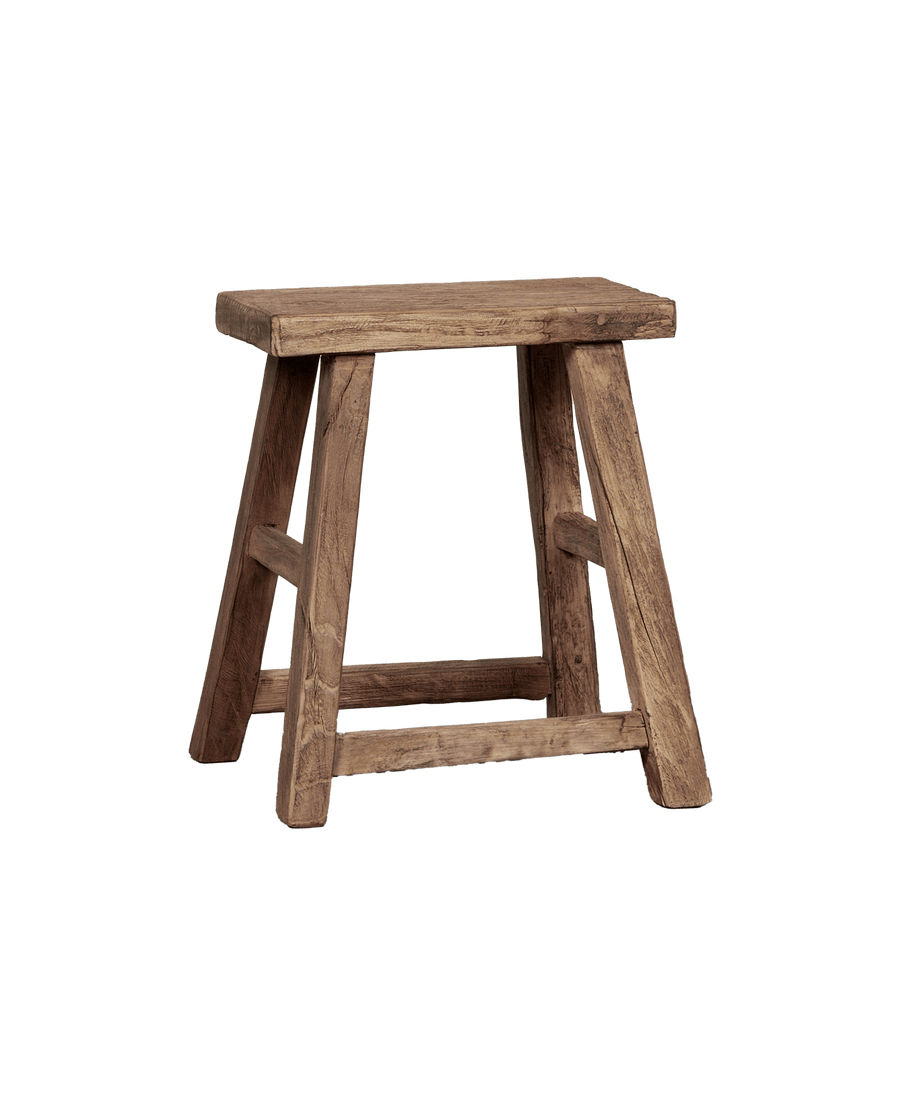 Reclaimed Elm Wood Stool - Natural from China made of Wood