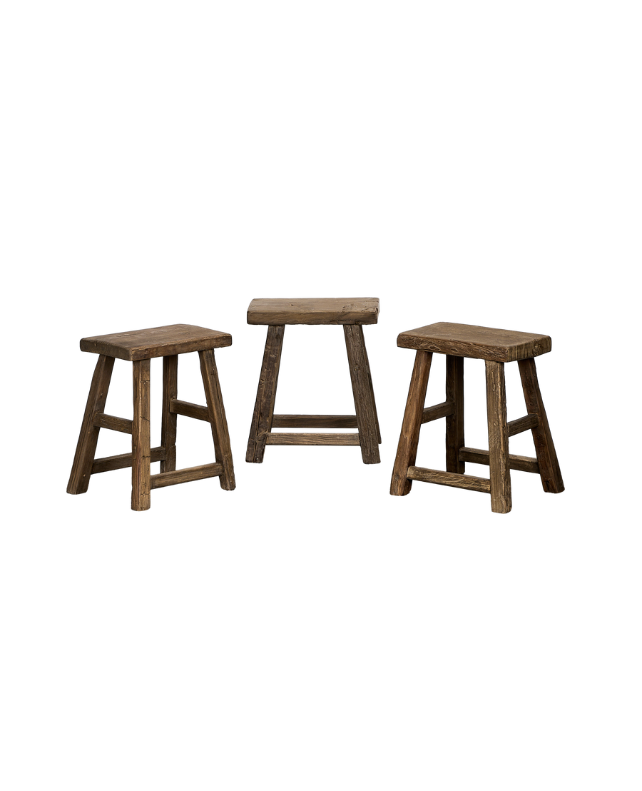 Elm Wood Stool - Natural