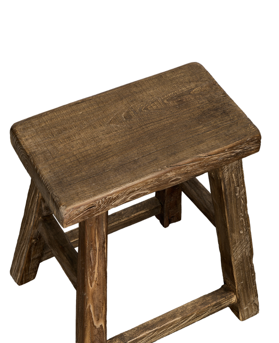 Elm Wood Stool - Natural