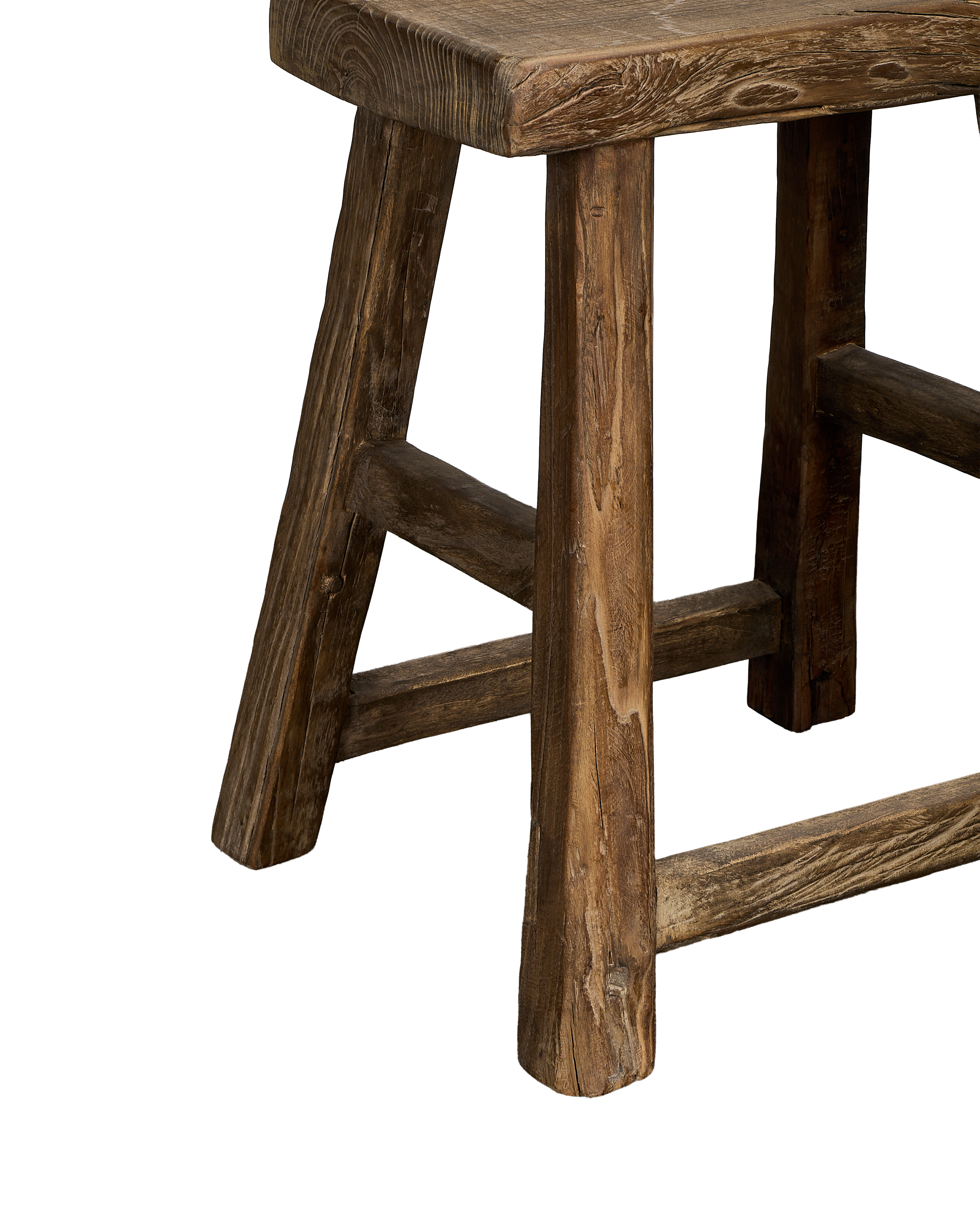 Elm Wood Stool - Natural
