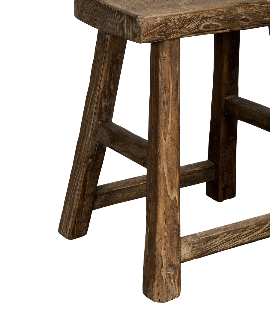 Elm Wood Stool - Natural
