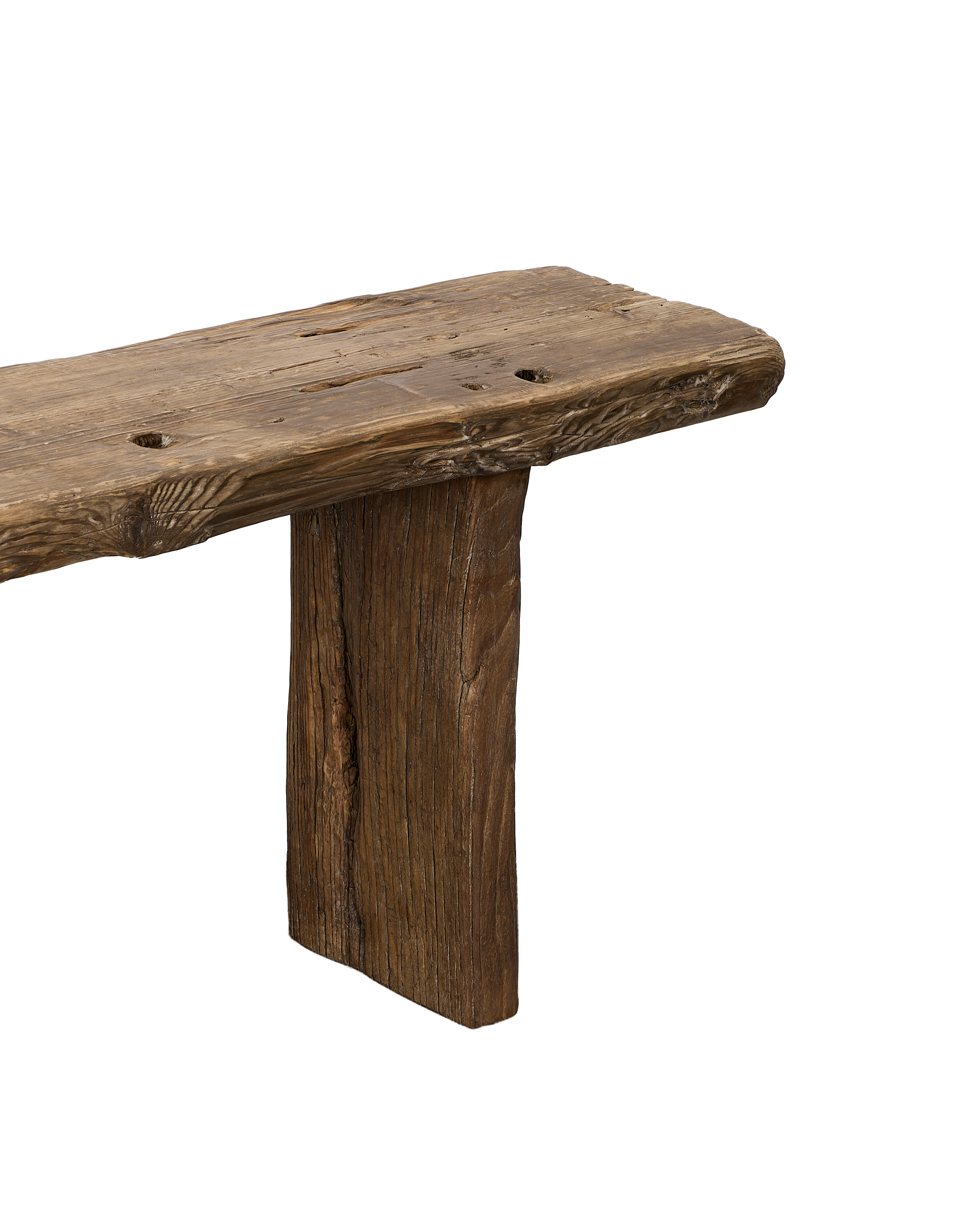 Chunky Elm Bench - Natural