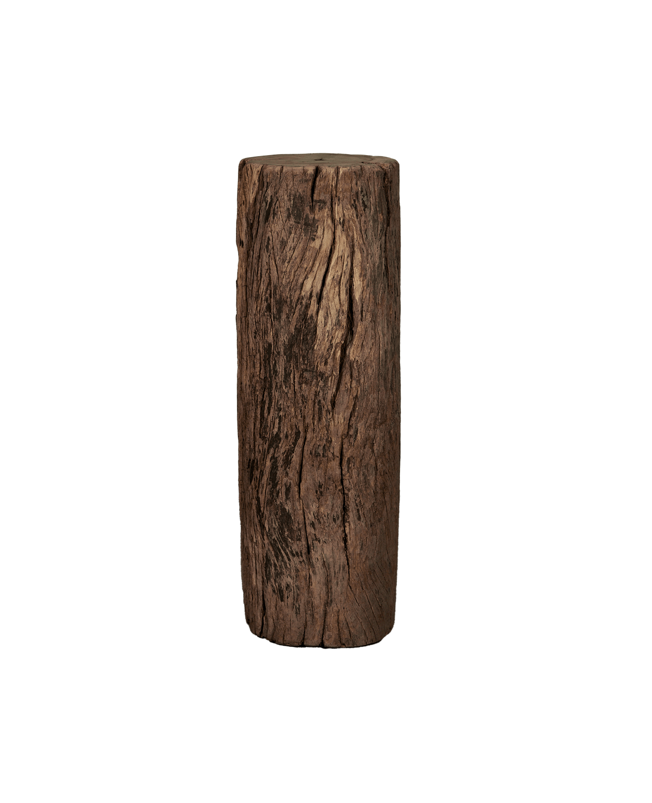 Vintage Wood Pedestal - Round from India made of Wood