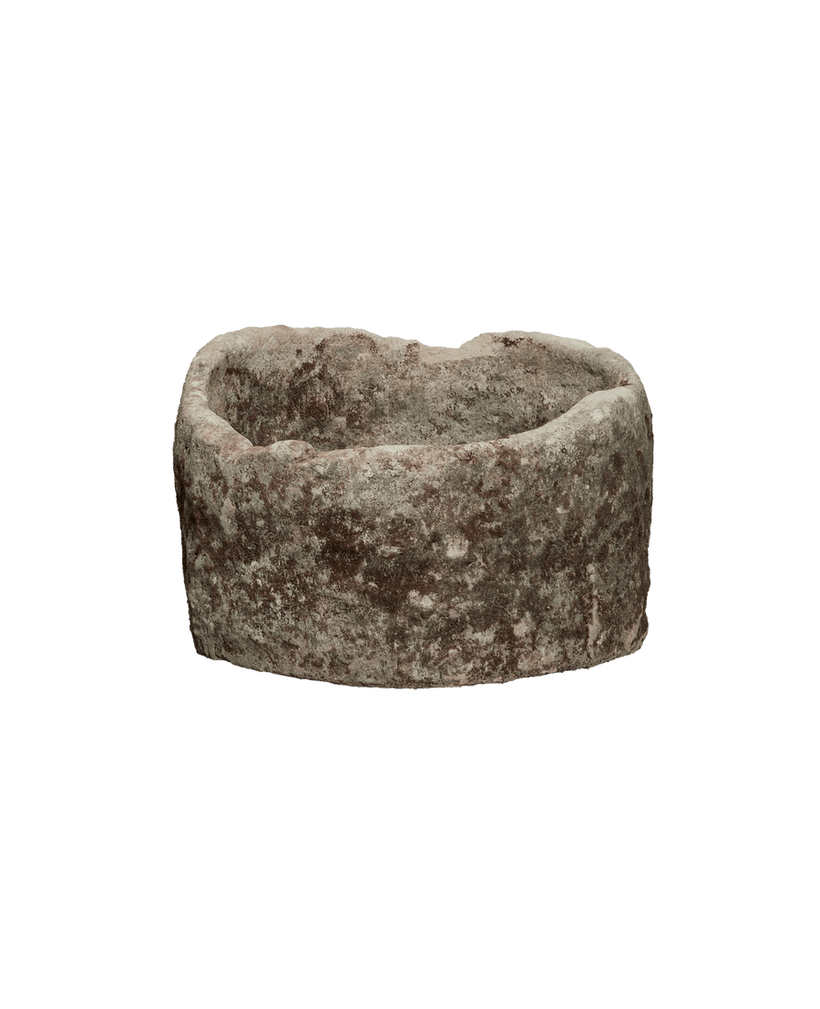 Vintage Limestone Trough - Round from Indonesia - Planters, Fountains, & Water Features