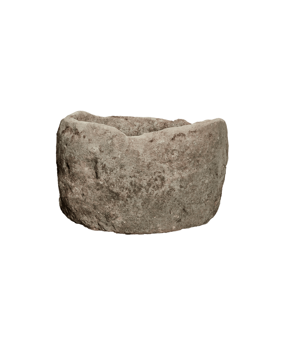 Vintage Limestone Trough - Round from Indonesia - Planters, Fountains, & Water Features