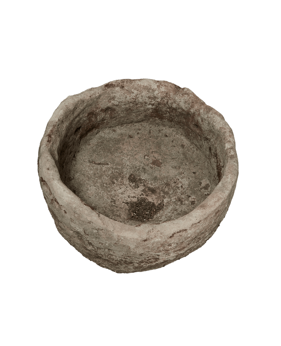 Vintage Limestone Trough - Round from Indonesia - Planters, Fountains, & Water Features