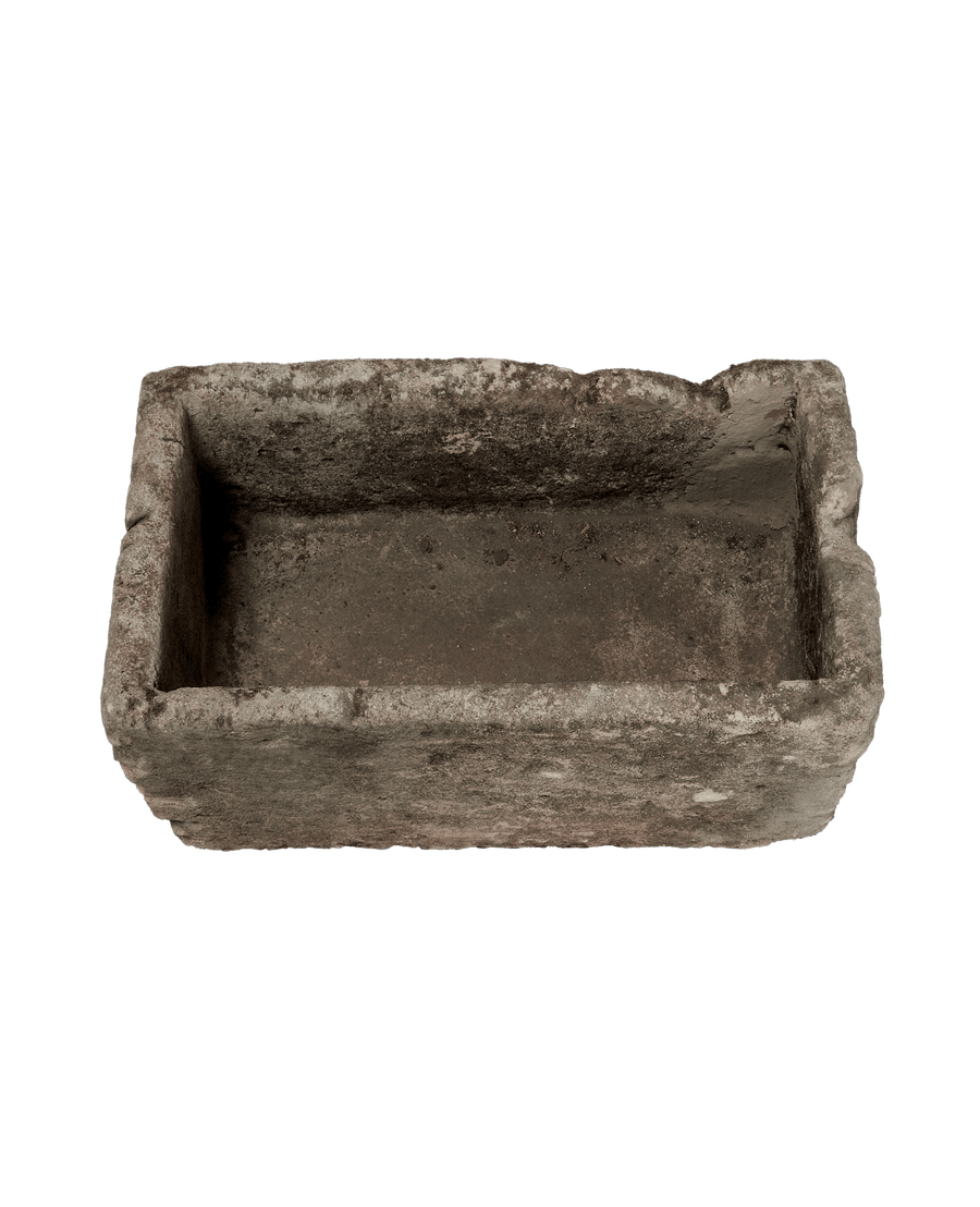 Vintage Limestone Trough - Rectangle from Indonesia - Planters, Fountains, & Water Features