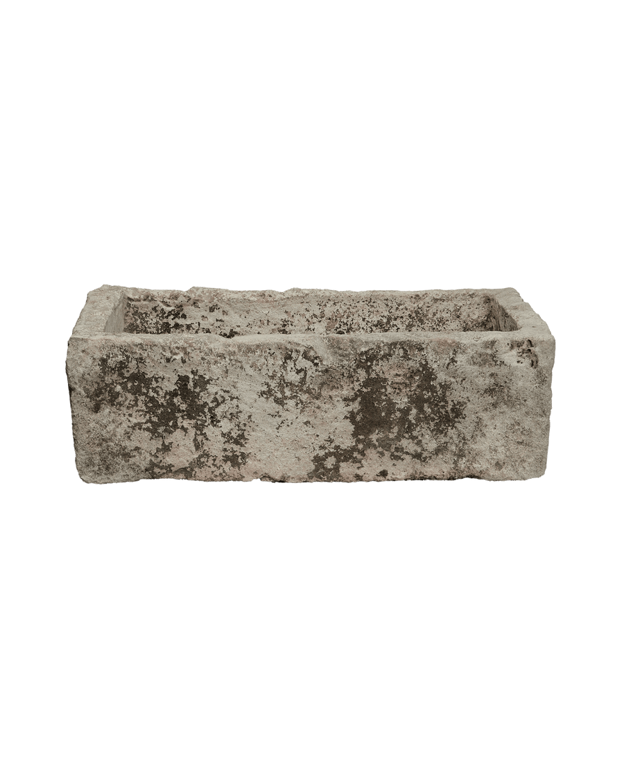 Vintage Limestone Trough - Rectangle from Indonesia - Planters, Fountains, & Water Features