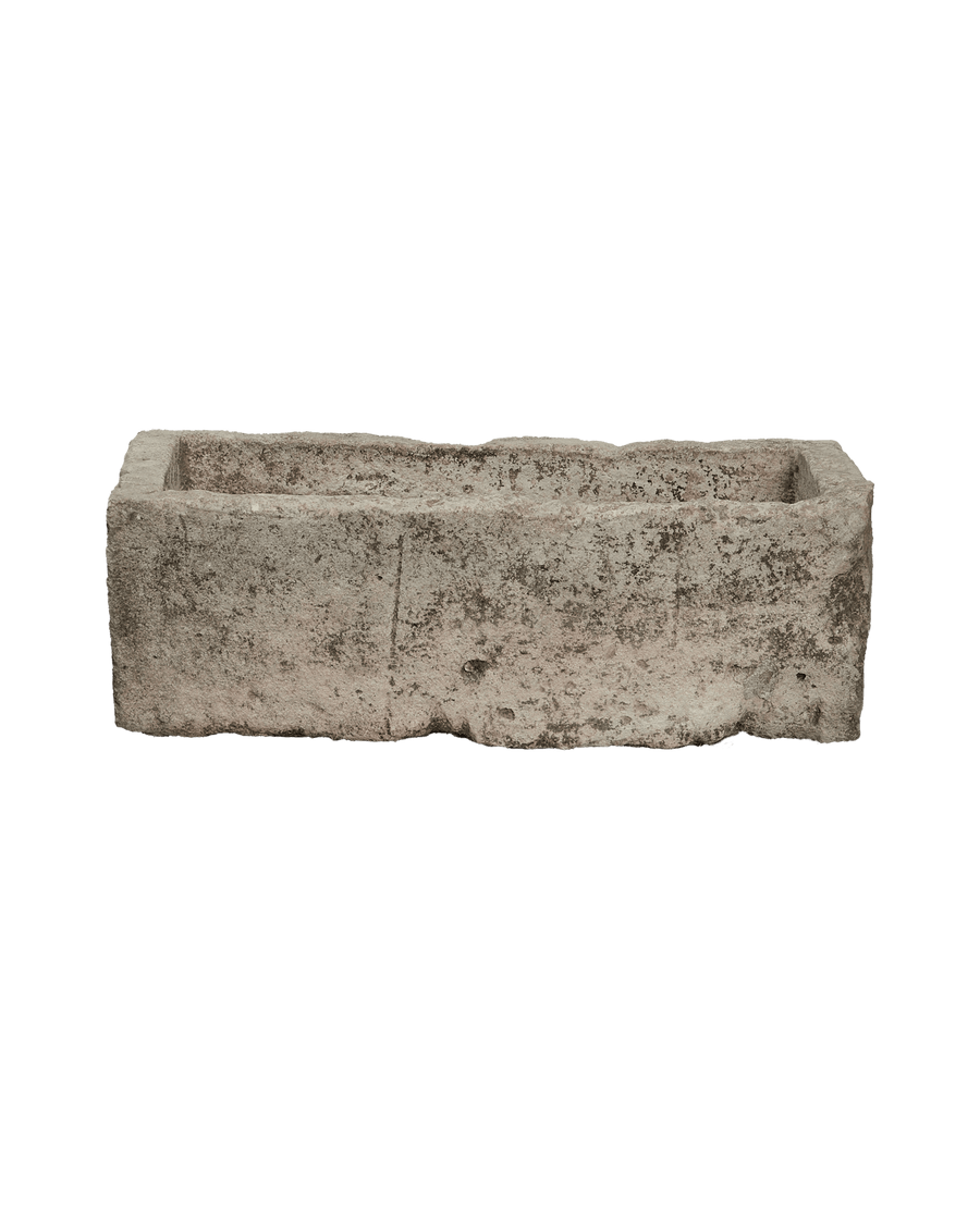 Vintage Limestone Trough - Rectangle from Indonesia - Planters, Fountains, & Water Features