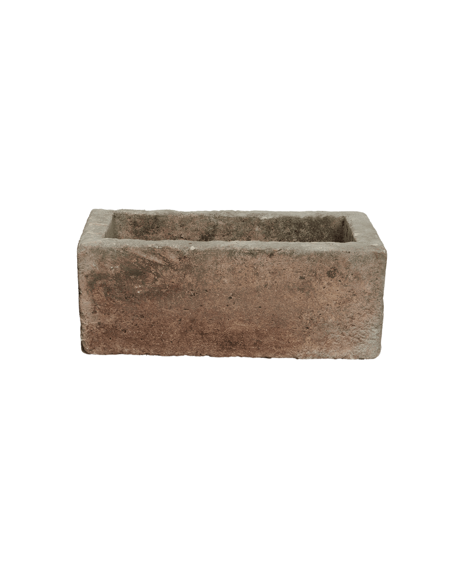 Vintage Limestone Trough - Rectangle from Indonesia - Planters, Fountains, & Water Features