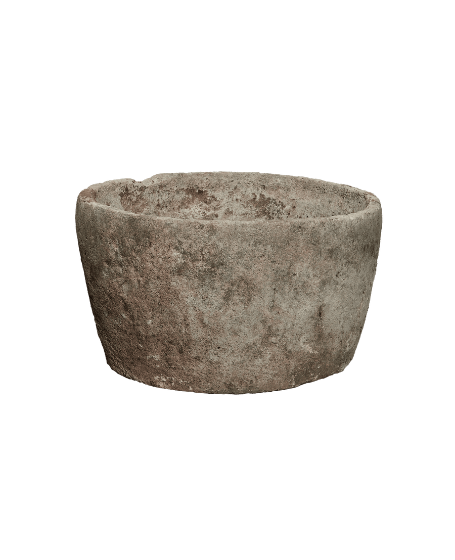 Vintage Limestone Trough - Round from Indonesia - Planters, Fountains, & Water Features