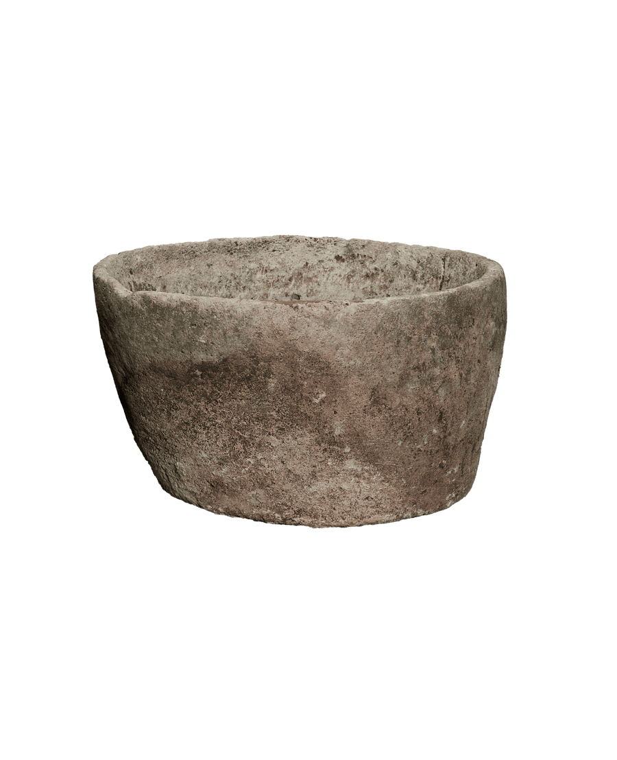 Vintage Limestone Trough - Round from Indonesia - Planters, Fountains, & Water Features