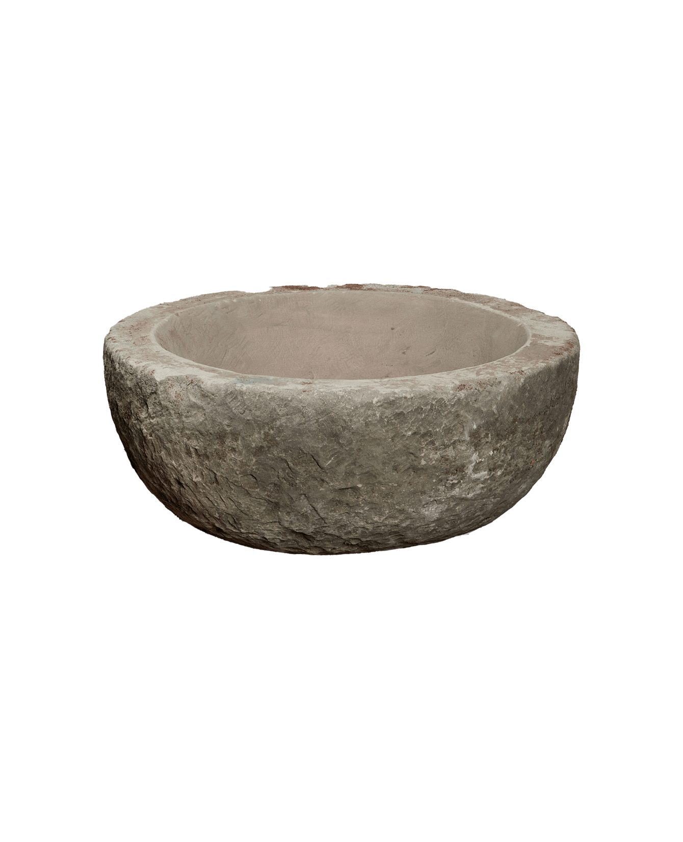 Reproduction Limestone Trough - Round from Indonesia - Planters, Fountains, & Water Features