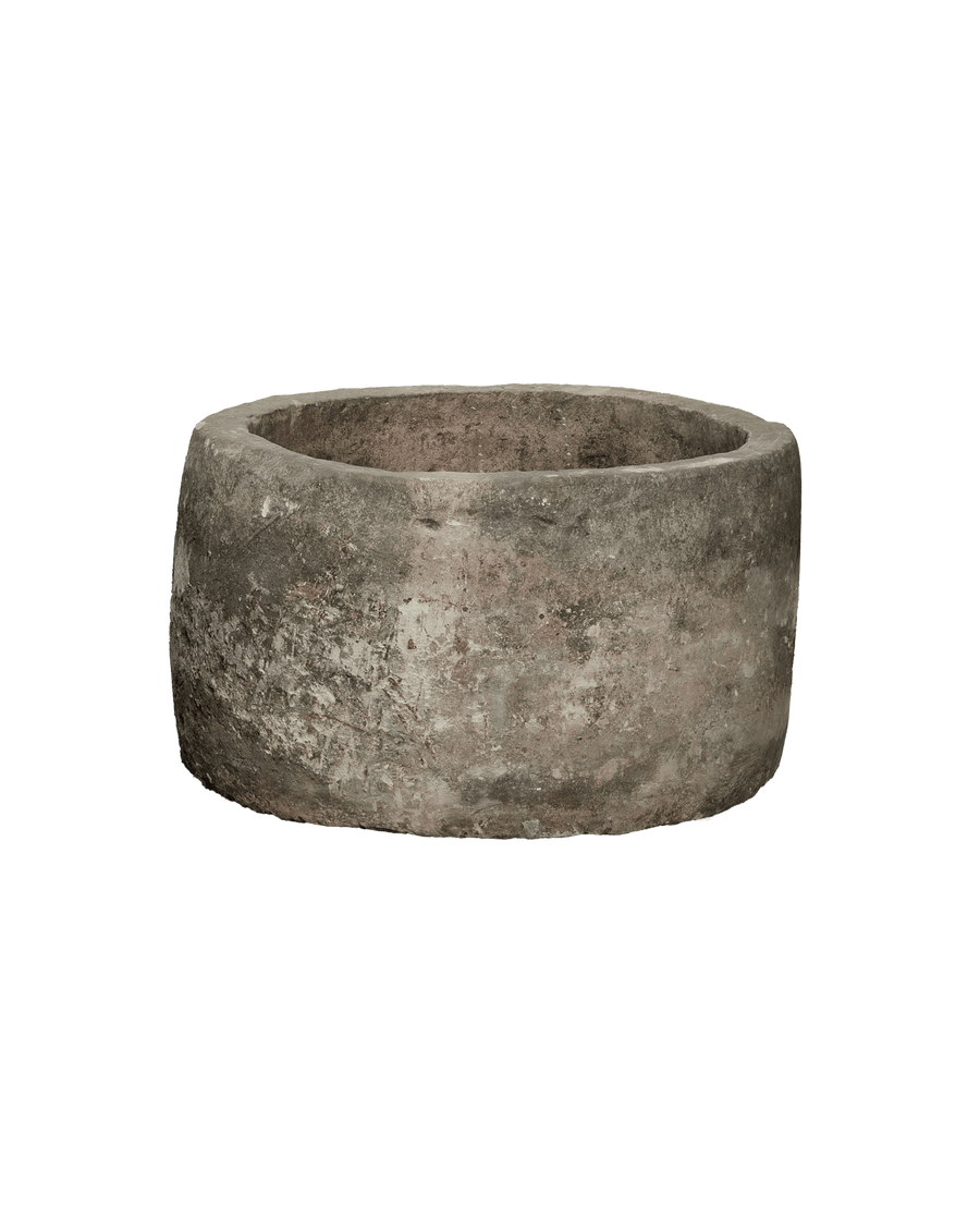 Vintage Limestone Trough - Round from Indonesia - Planters, Fountains, & Water Features