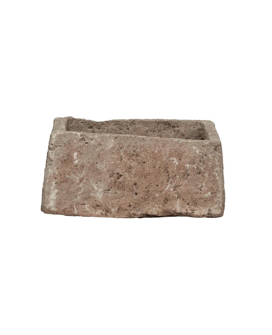 Vintage Limestone Trough - Rectangle from Indonesia - Planters, Fountains, & Water Features