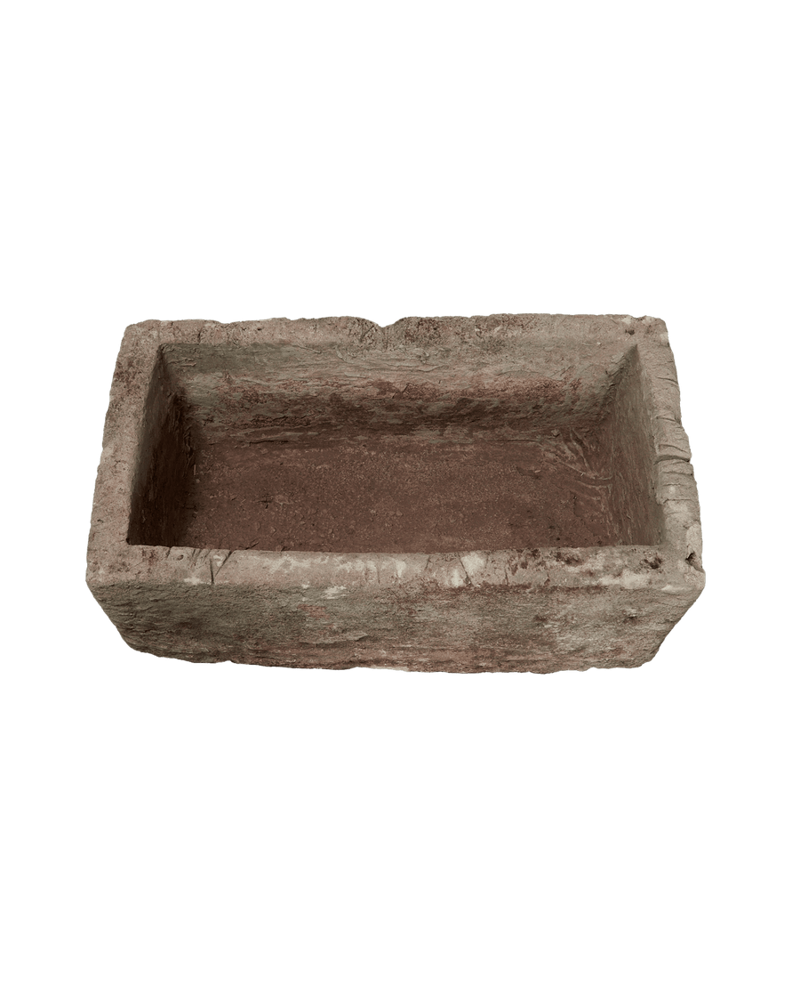 Vintage Limestone Trough - Rectangle from Indonesia - Planters, Fountains, & Water Features