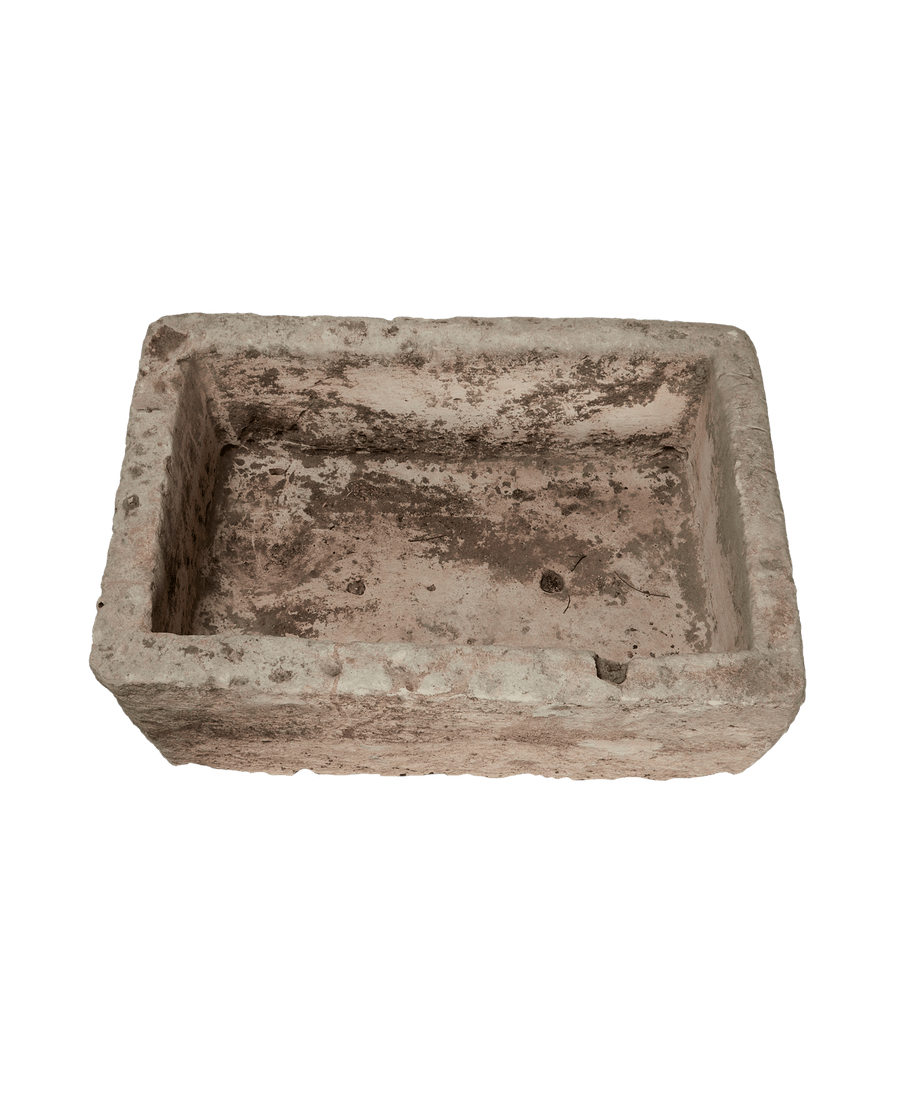 Vintage Limestone Trough - Rectangle from Indonesia - Planters, Fountains, & Water Features