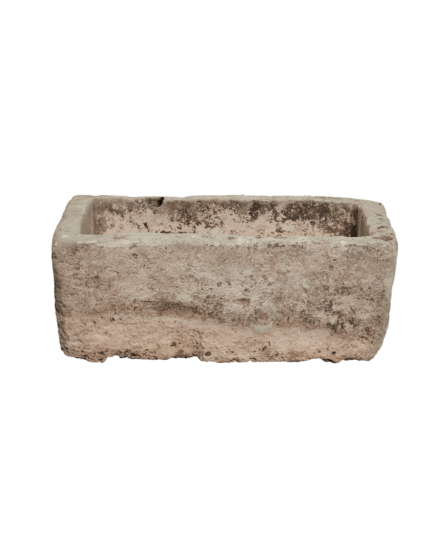 Vintage Limestone Trough - Rectangle from Indonesia - Planters, Fountains, & Water Features