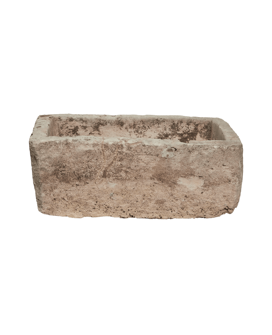 Vintage Limestone Trough - Rectangle from Indonesia - Planters, Fountains, & Water Features