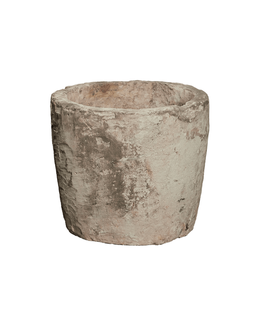 Reproduction Limestone Trough - Round from Indonesia - Planters, Fountains, & Water Features