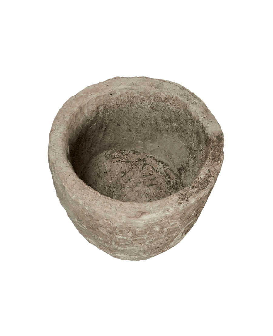 Reproduction Limestone Trough - Round from Indonesia - Planters, Fountains, & Water Features