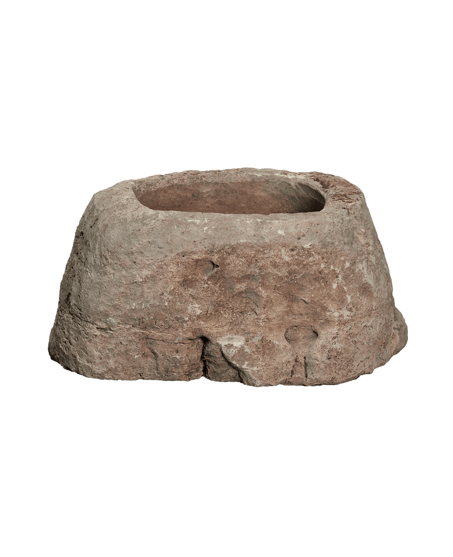 Vintage Limestone Trough - Round from Indonesia - Planters, Fountains, & Water Features