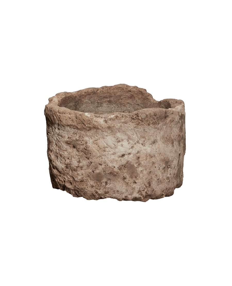 Vintage Limestone Trough - Round from Indonesia - Planters, Fountains, & Water Features