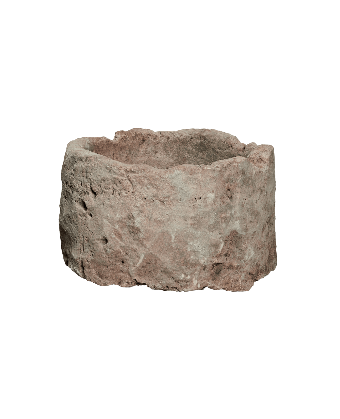 Vintage Limestone Trough - Round from Indonesia - Planters, Fountains, & Water Features
